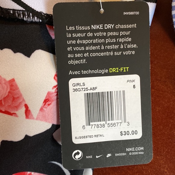 Nike Dri-FIT Tokyo Floral Leggings ~ Pink ~ New! - Picture 9 of 11